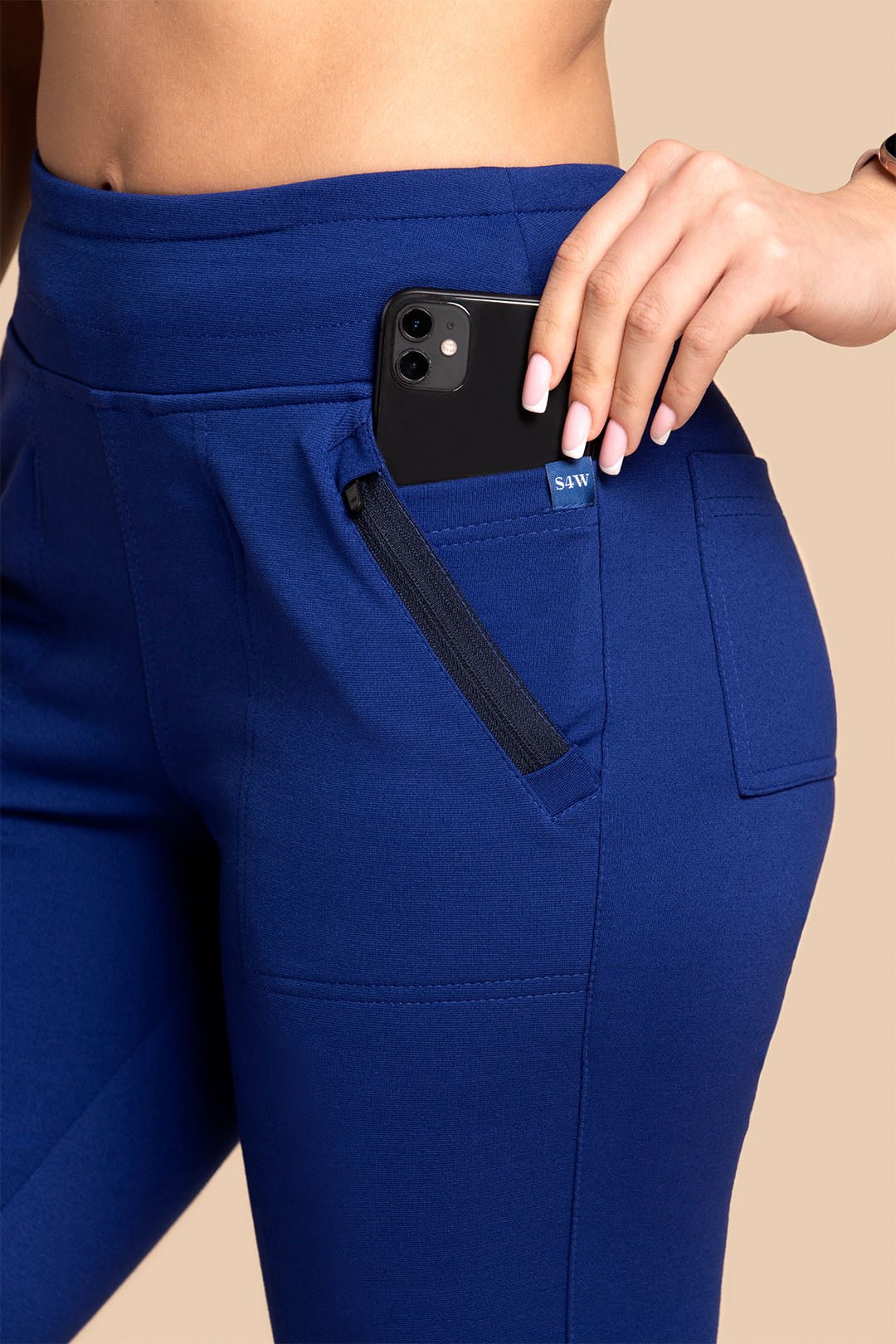 S4W_0000_Spodnie Medyczne Damskie - Scrubs Joggery Navy Spodnie medyczne damskie – Scrubs Joggery granatowe