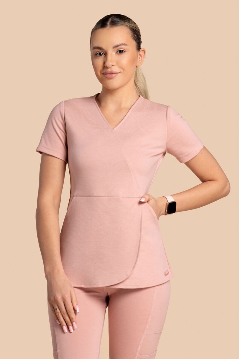 Bluza medyczna damska – Scrubs Tulip różowy