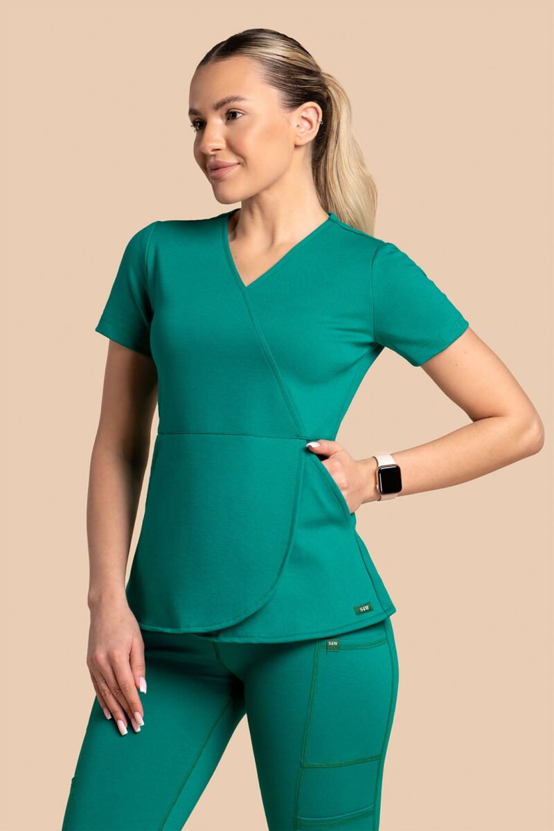 Bluza medyczna damska – Scrubs Tulip zielony