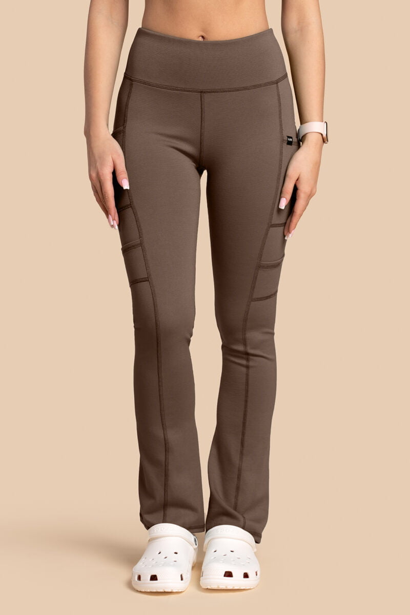 Spodnie medyczne damskie – Scrubs Yoga Pants brązowe