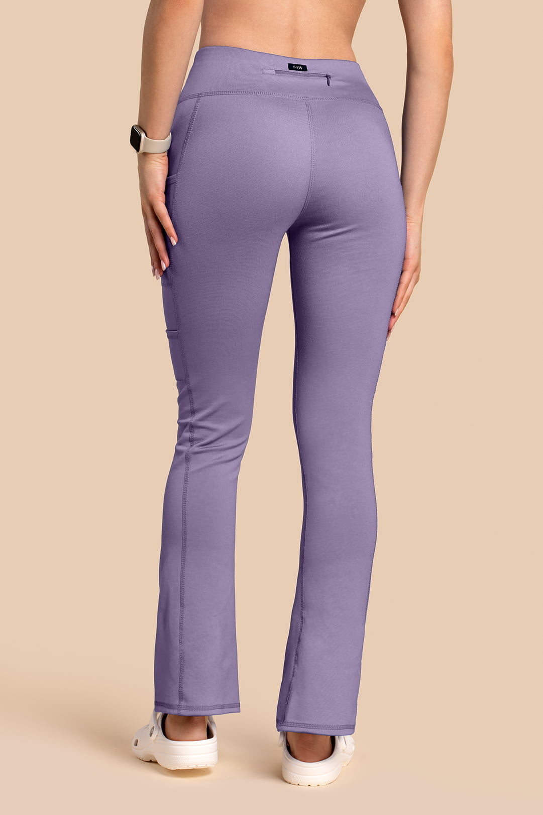 Spodnie Medyczne Damskie - Scrubs Yoga Pants Liliowe (3) Spodnie medyczne damskie – Scrubs Yoga Pants liliowe