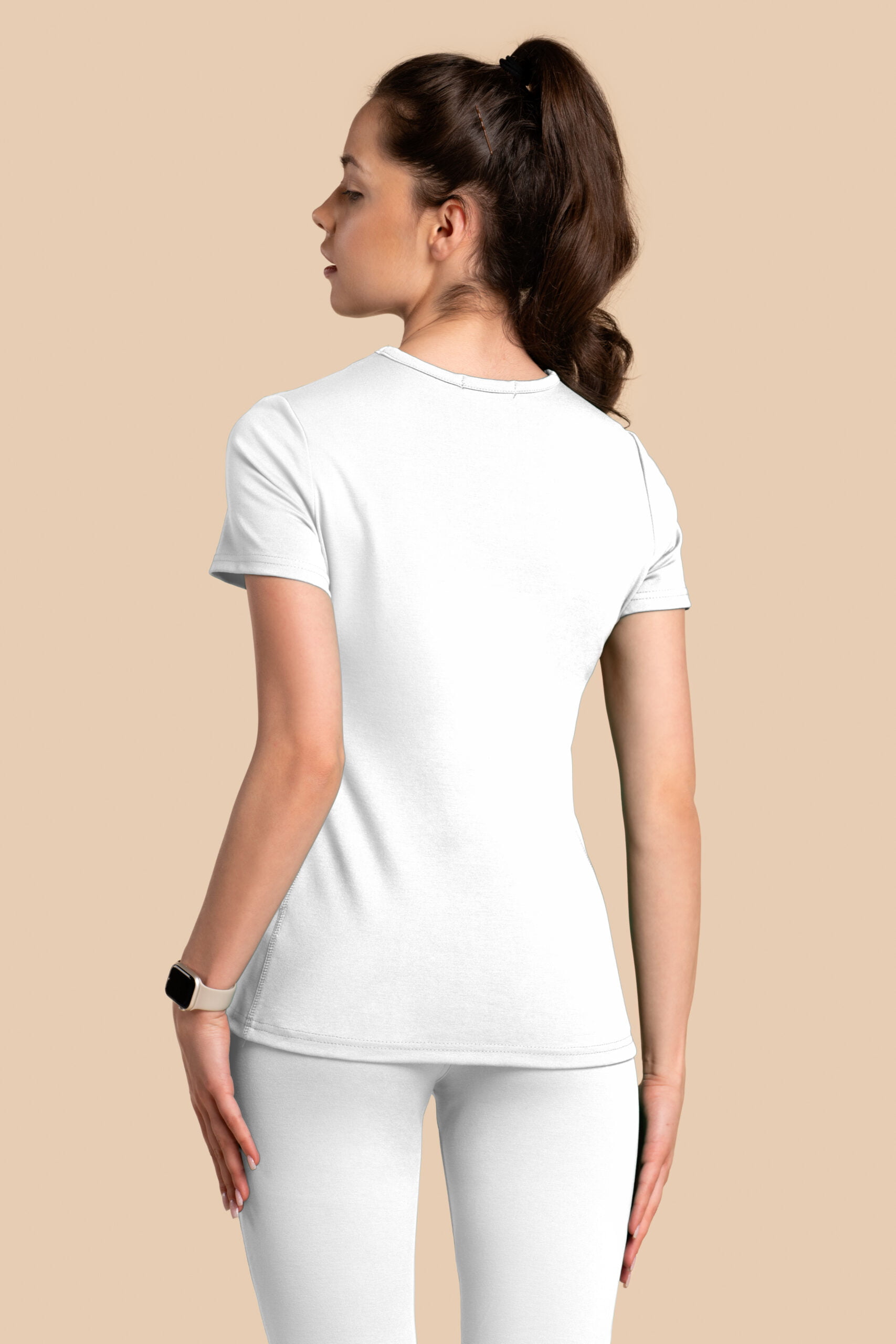 Bluza medyczna damska - Scrubs Twozip Biała(2) Bluza medyczna damska – Scrubs Twozip biała