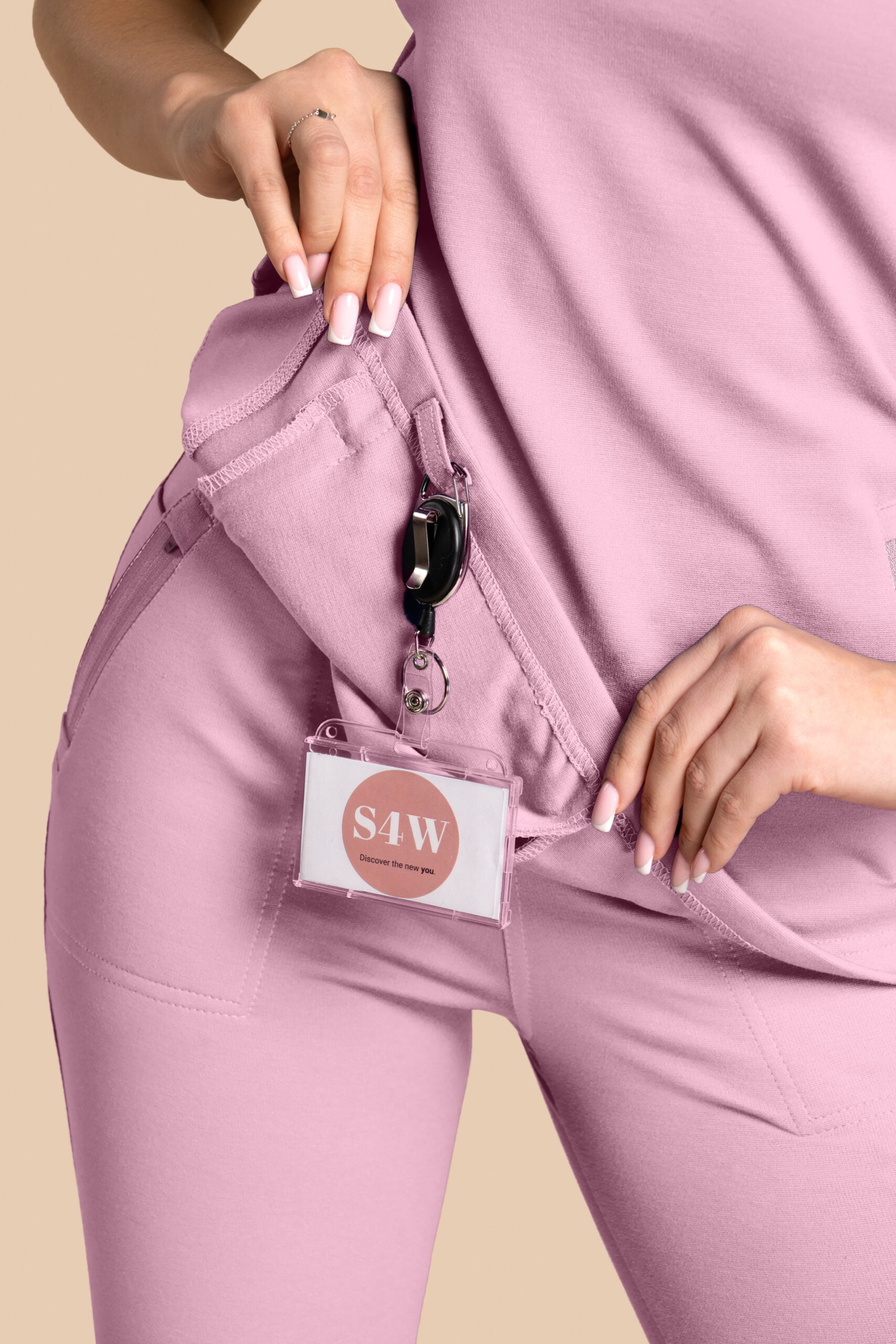 Bluza medyczna damska - Scrubs Twozip Cukierkowy Róż(4) Bluza medyczna damska – Scrubs Twozip cukierkowy róż