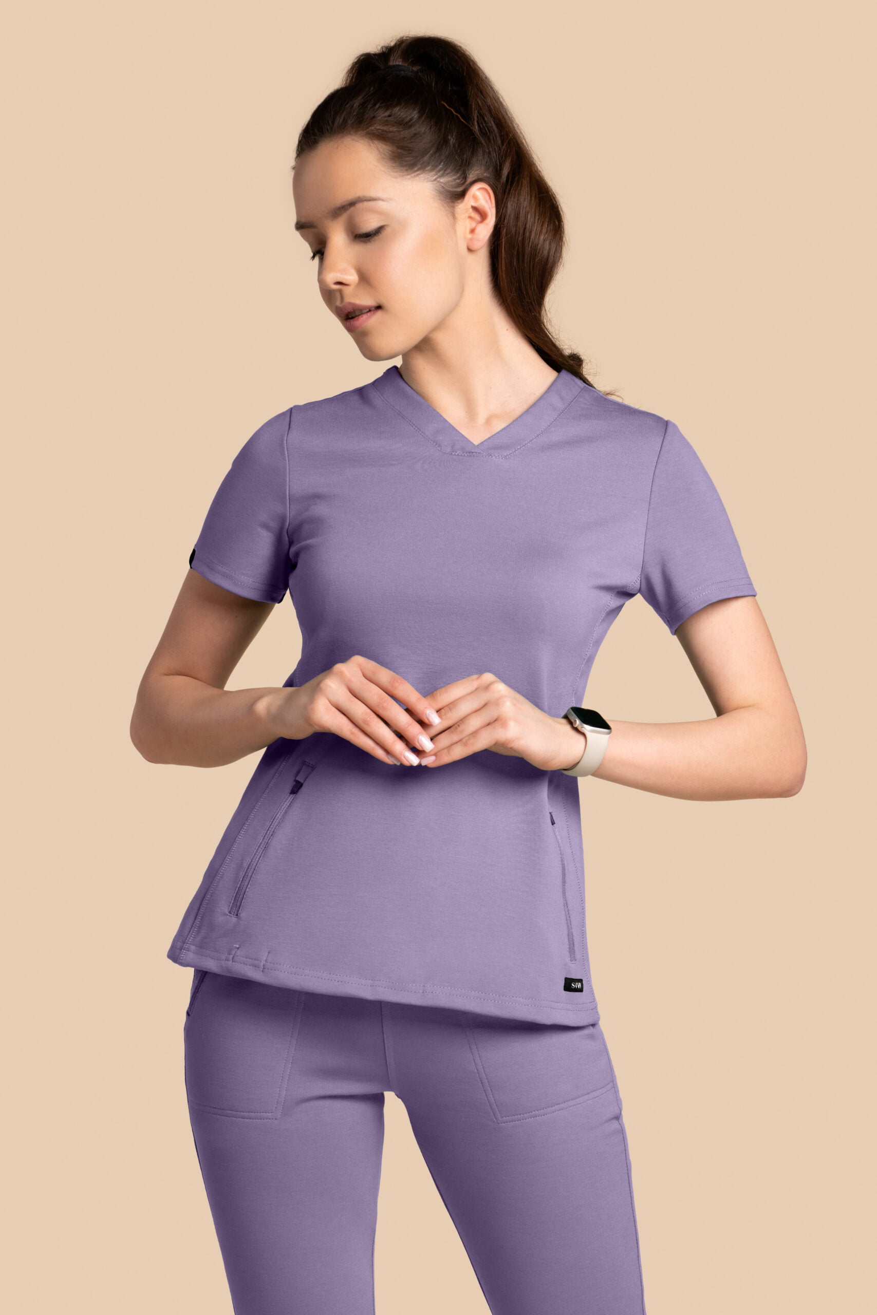 Bluza medyczna damska - Scrubs Twozip Liliowa Bluza medyczna damska – Scrubs Twozip liliowa
