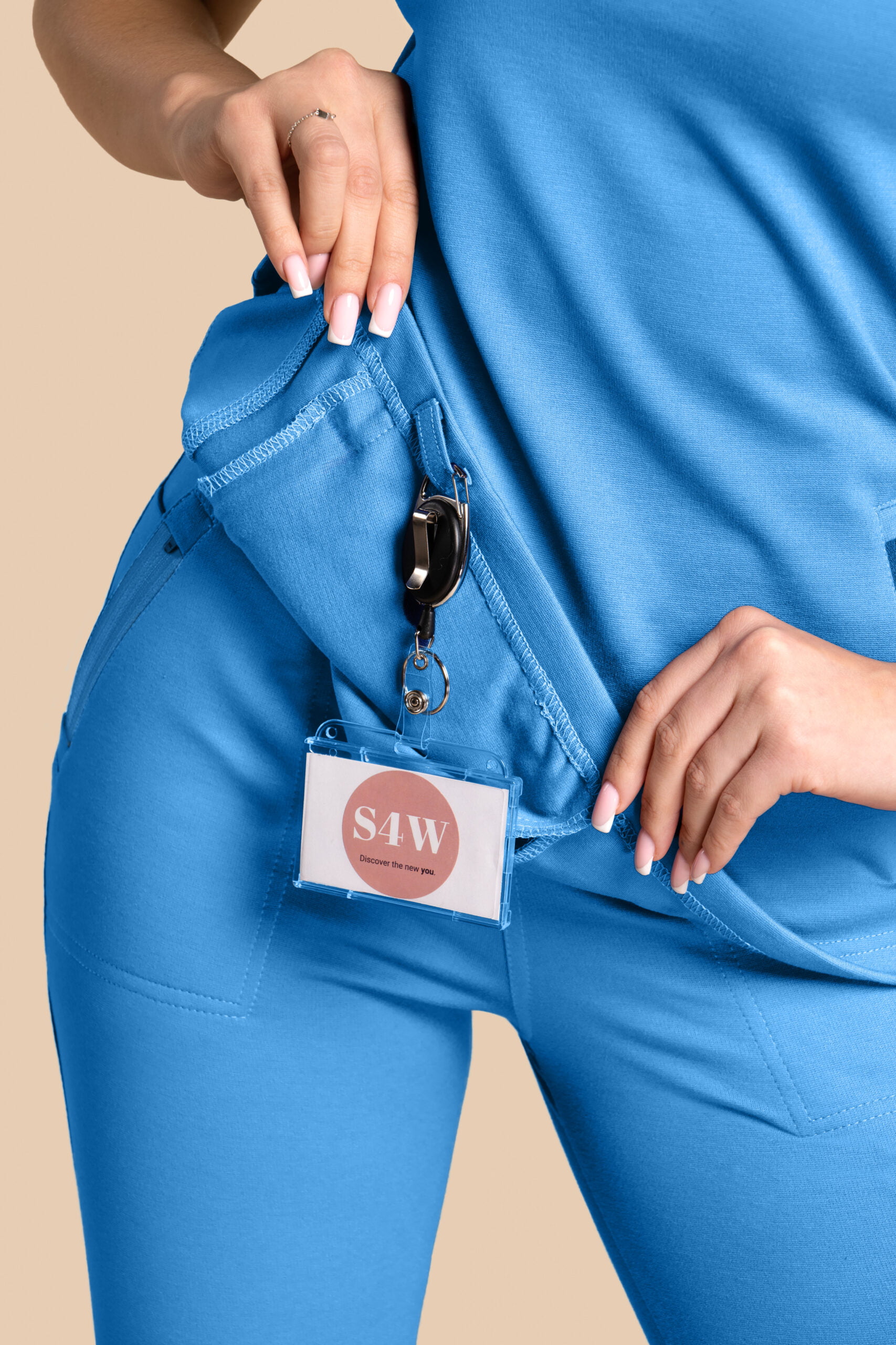 Bluza medyczna damska - Scrubs Twozip Niebieska (5) Bluza medyczna damska – Scrubs Twozip niebieska