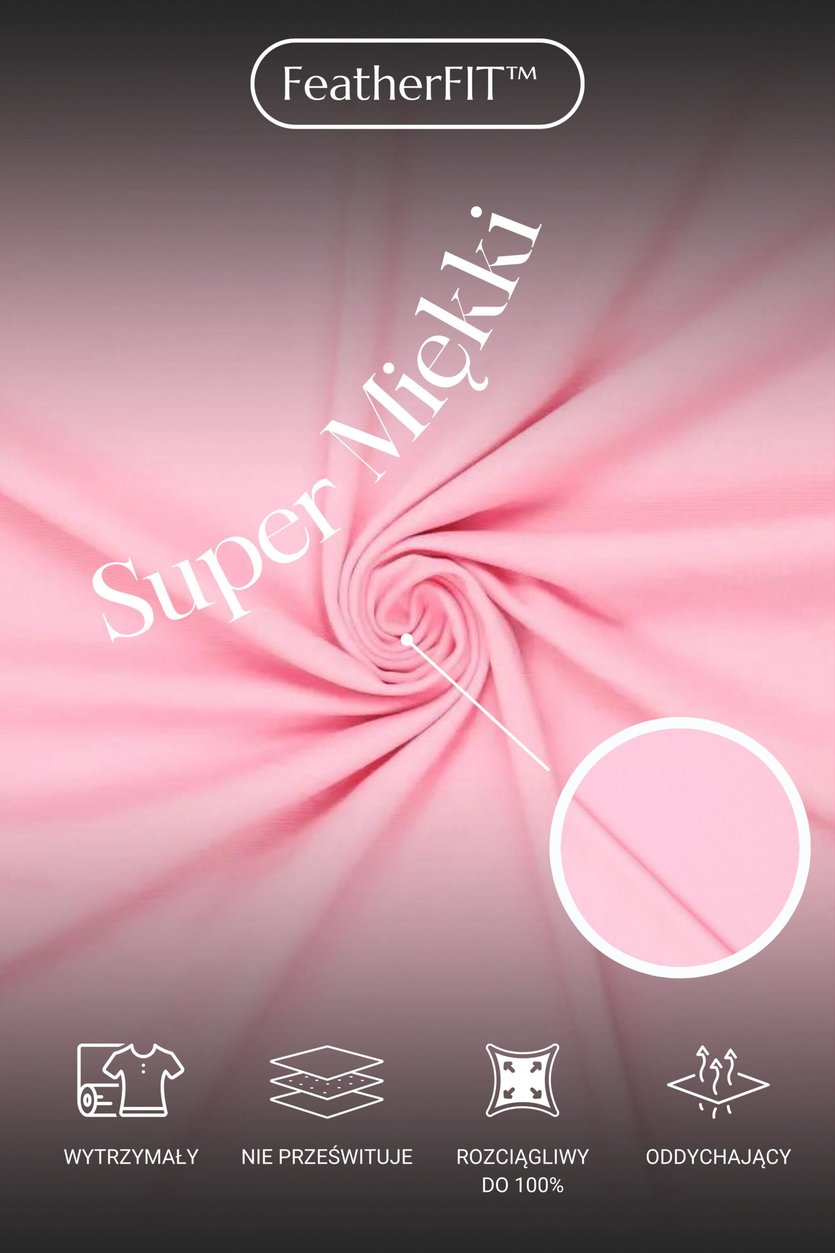 Material Scrubsow Medycznych dla kobiet cukierkowy roz