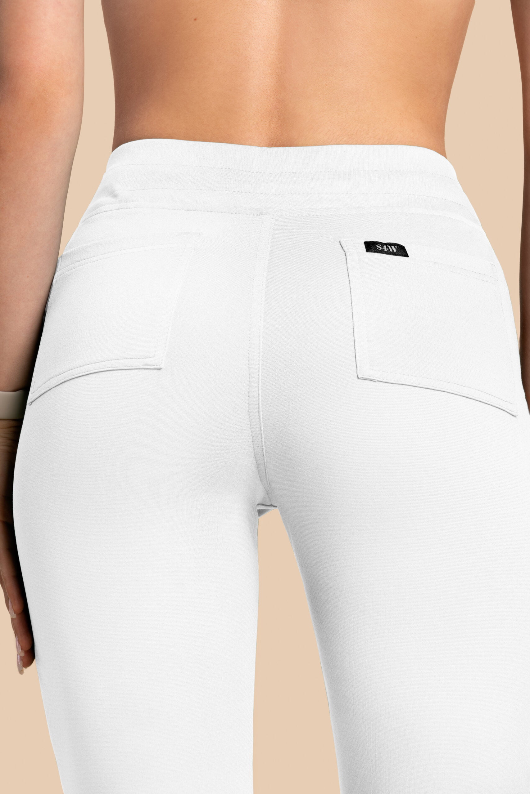 Spodnie Medyczne Damskie - Scrubs Joggery Białe(4) Spodnie medyczne damskie – Scrubs Joggery białe