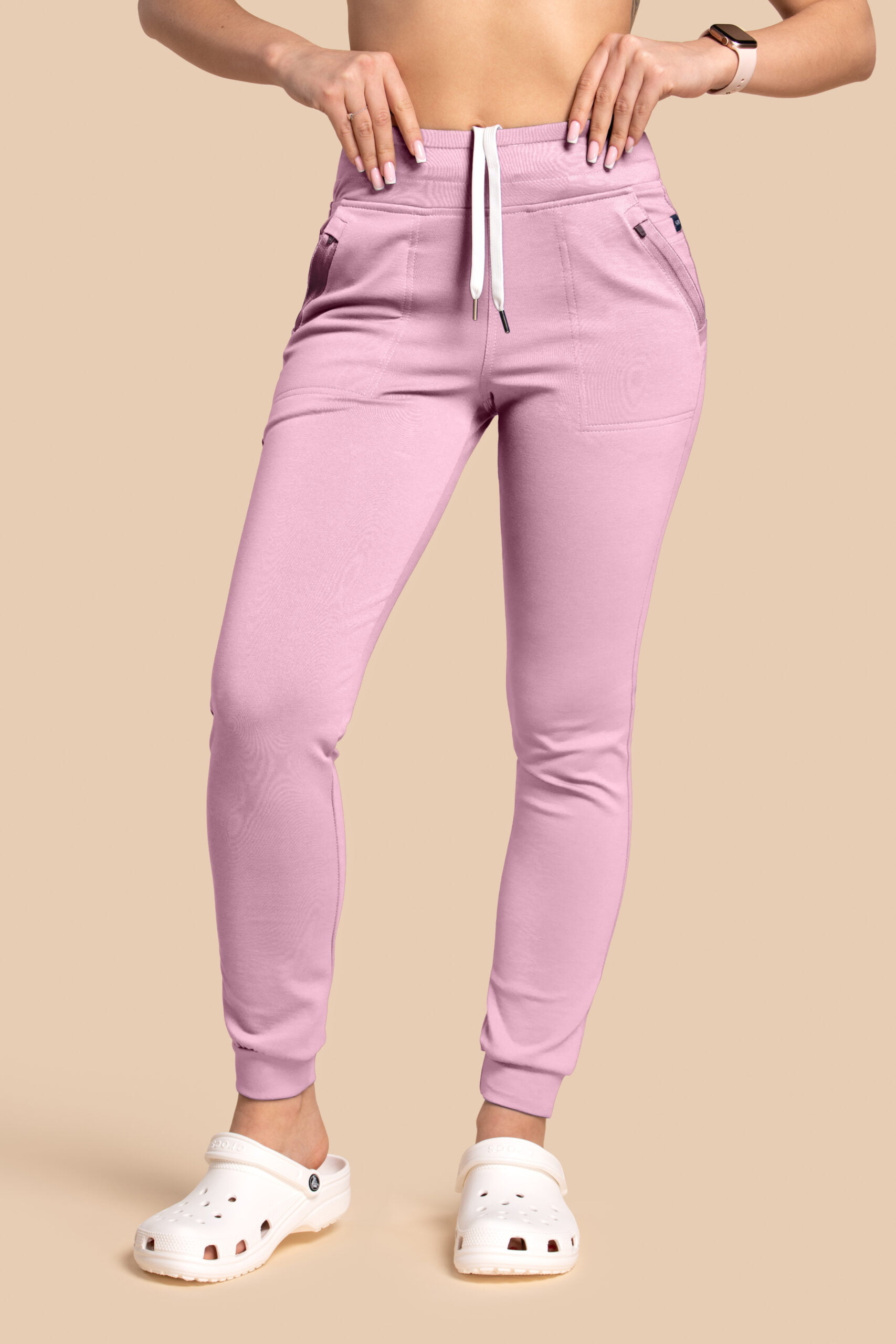 Spodnie Medyczne Damskie - Scrubs Joggery Cukierkowy Róż Spodnie medyczne damskie – Scrubs Joggery cukierkowy róż