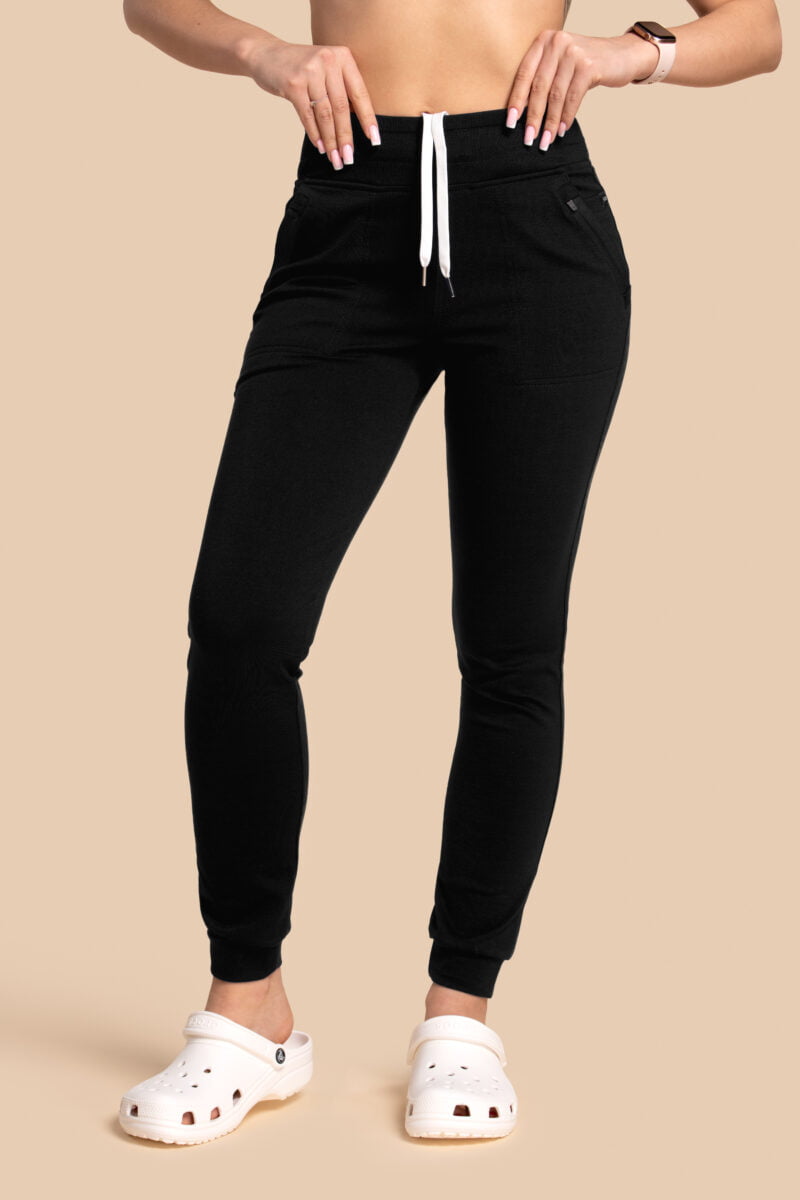 Spodnie medyczne damskie – Scrubs Joggery czarne