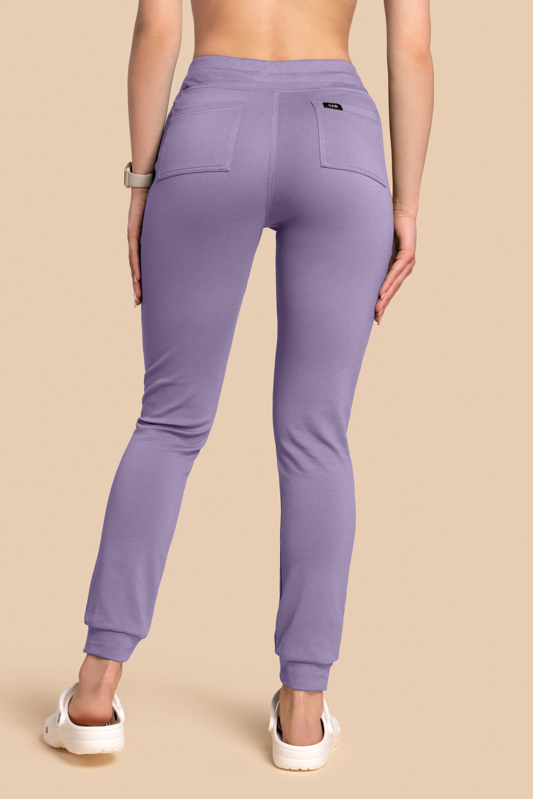 Spodnie Medyczne Damskie - Scrubs Joggery Liliowe(3) Spodnie medyczne damskie – Scrubs Joggery liliowe