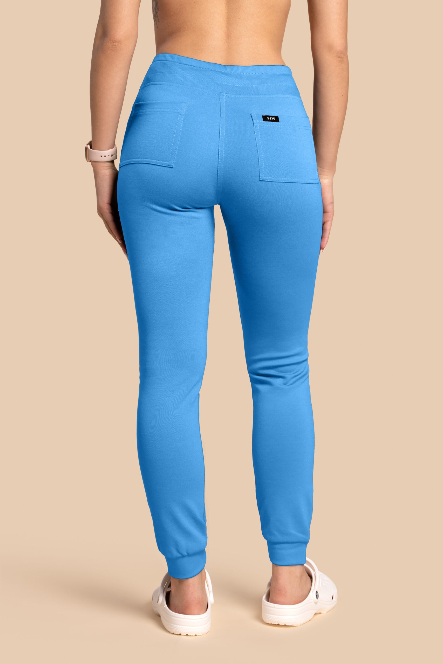 Spodnie Medyczne Damskie - Scrubs Joggery Niebieskie (2) Spodnie medyczne damskie – Scrubs Joggery niebieskie