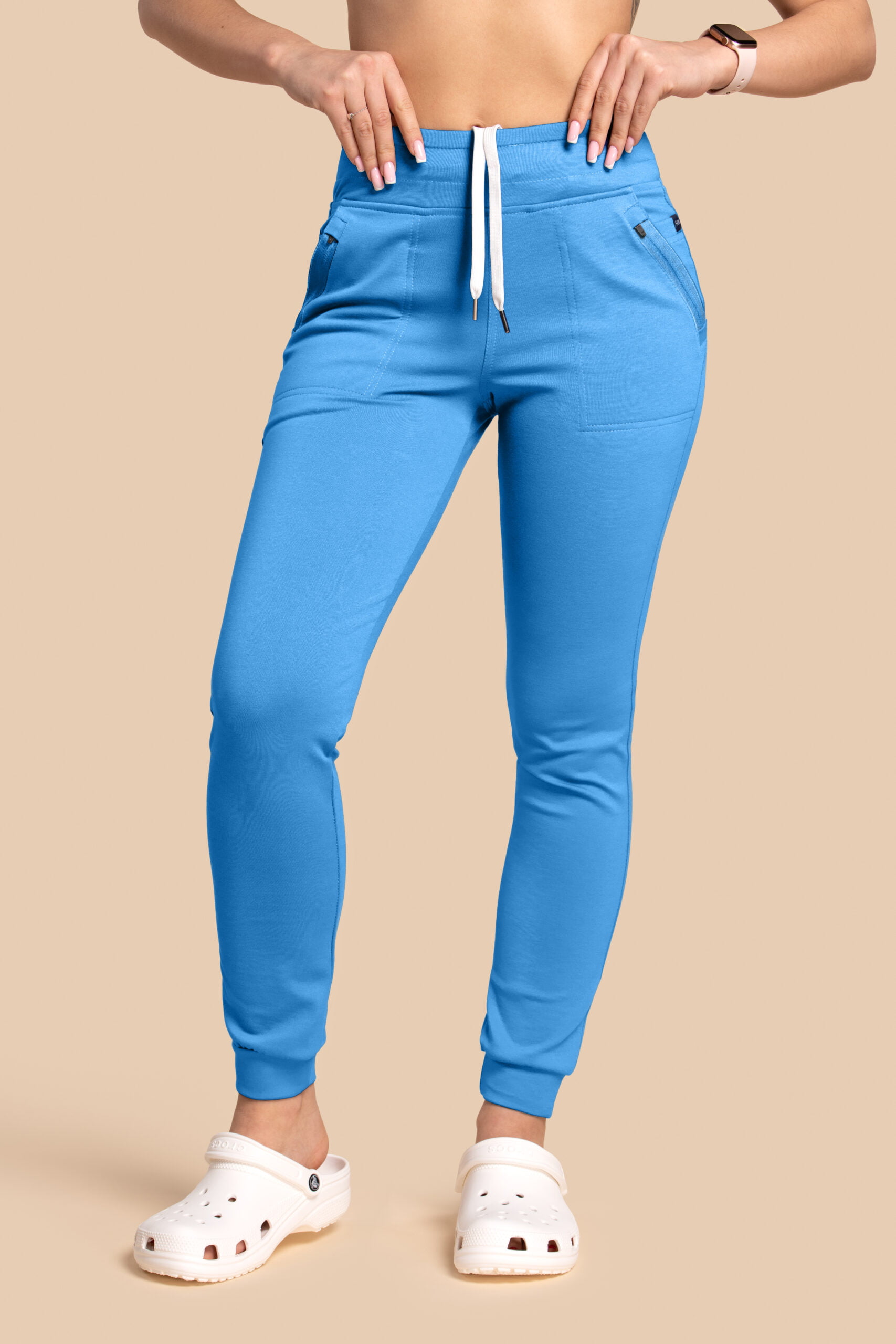 Spodnie Medyczne Damskie - Scrubs Joggery Niebieskie Spodnie medyczne damskie – Scrubs Joggery niebieskie